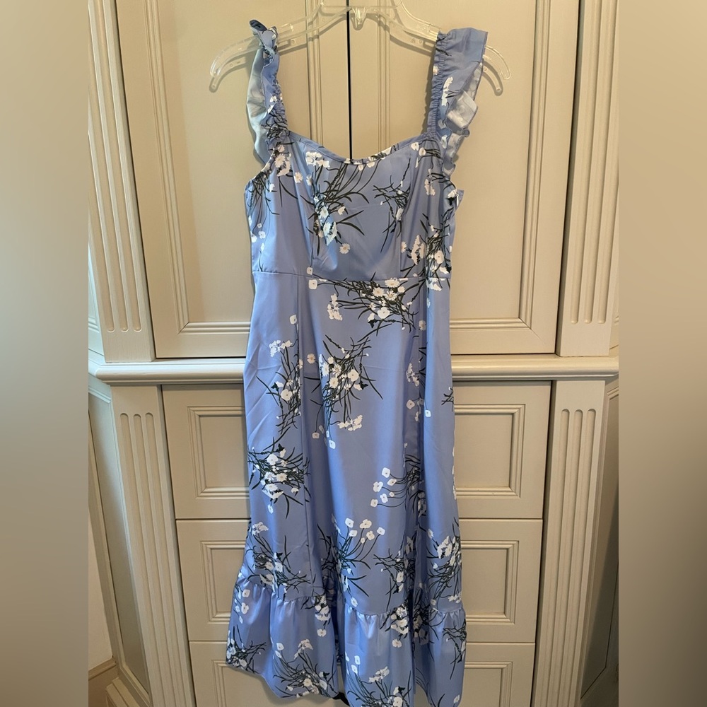 Floral Blue Dress